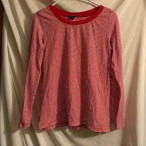 Red and White Stripped Long Sleeve Size:S